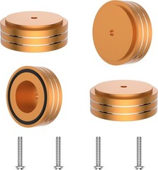 Tertullus 4 Pcs Speaker Feet Aluminum HiFi Turntable 58mm×22mm, Gold