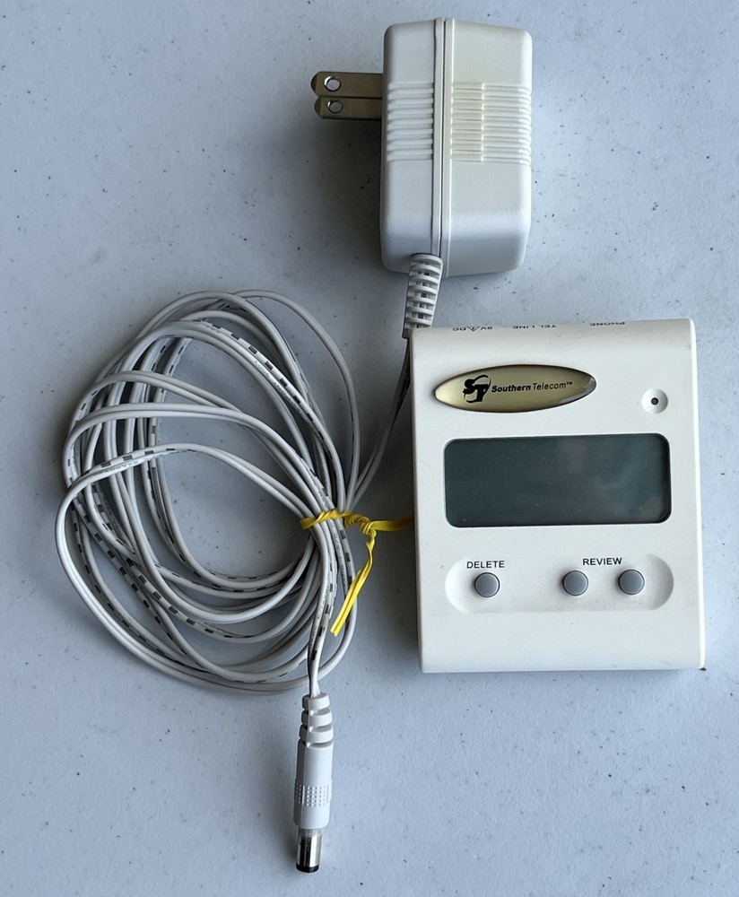 Southern Telecom Caller ID – Model SID01 w/Power Supply, White Case, Working