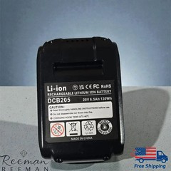 2 x 20V 6.5Ah DeWalt Compatible Lithium Ion Battery Rechargeable 130 Wh DCB 205