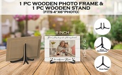 Qiwog Grandma Photo Frame – There’s This Boy Who Stole 5.7 x 8 inches, Rustic