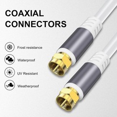 Tiierzon RG6 Coaxial Cable 10FT，Low Loss High Speed Coax Cable Cord Extender