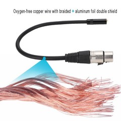 3.5MM Female to XLR Female Zinc Alloy 3.5MM Interface Audio Adapter Cable Patch