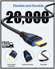 4K Short HDMI Cable 6 Inch, HDMI Cord 0.5FT High Speed HDMI to HDMI Cable 2.0(4