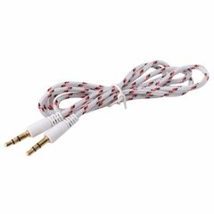 6FT LONG BRAIDED 3.5mm Male Audio Headphone Cable Stereo AUX Jack Adapter Plug
