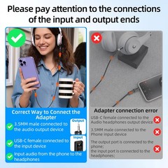 USB C to 3.5mm Audio Adapter, Type C Female to 1/8 “TRRS Male Headphone Jack …