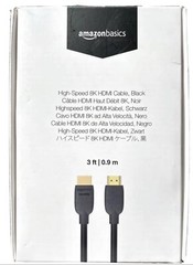 Pack of 4: Amazon Basics High-Speed HDMI Cable (48Gbps, 8K/60Hz) – 3 Feet, Black