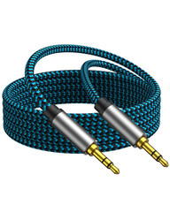 Aux Cord 5Ft/1.5M, Nylon Braided 3.5Mm Audio Cable Headphone Cable 3.5Mm Male to