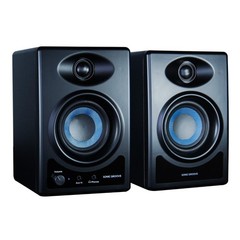 Powered Active Desktop Computer Recording DJ Monitor Speakers w Isolator Pads