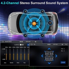Android Auto Single 1 DIN 10.1″ Car Stereo GPS Radio Floating QLED Screen+Camera