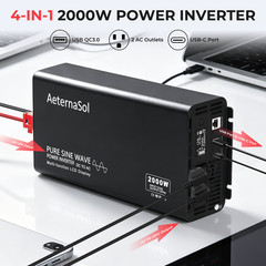 2000W /4000W 12V to 120V Pure Sine Wave Power Inverter OFF-GRIED Power Battery
