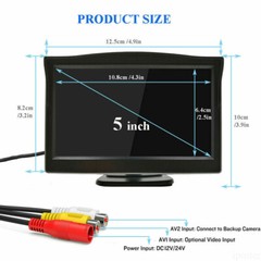 5″ Monitor Auto Reversing Backup Camera 10m For Chevrolet Express GMC Savana Van