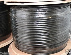 CAT6E 550MHz Outdoor Waterproof UV CMX Direct Burial Ethernet Cable Black 1000FT