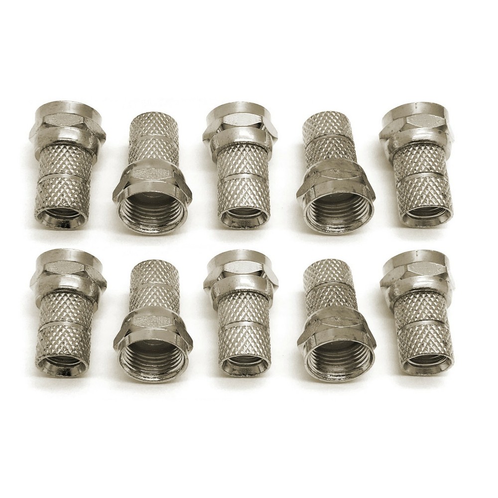 NEW 10 pack F-Type Male Twist On Connectors for RG59 Coaxial Coax Antenna Cable