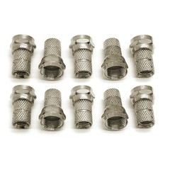 NEW 10 pack F-Type Male Twist On Connectors for RG59 Coaxial Coax Antenna Cable