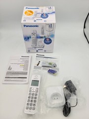 Panasonic KX-TGD532W Cordless Phone Answering Machine White 2 Handsets Caller ID