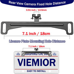 Universal Car Rear View Camera License Plate Bracket, Premium Backup Camera Lice