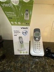 vtech Cordless Telephone With Caller ID / Call Waiting Dect 6.0 White CS6114