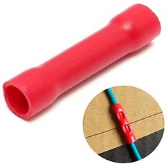 1000pcs Red Fully Insulated 22-16AWG Wire Crimp Butt Connectors Splice Terminals