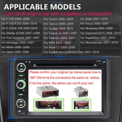 For 2004-2008 Ford F150/250 Car DVD CD Player Stereo Radio with Carplay Back Cam