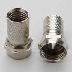 6 x F-type RG6 Twist On Coax Coaxial Cable Connectors Plug Adapter Satellite TV