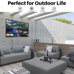 SYLVOX 55” Deck Pro Outdoor TV Waterproof 4K Smart TV 1000 nits for Partial Sun