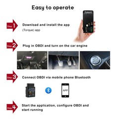Bluetooth OBD2 Scanner Car Diagnostic Tool Wireless Engine Fault Code Reader