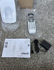 VTECH VG131 WHITE CORDLESS PHONE DECT 6.0 LIGHTED DISPLAY CALLER ID