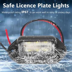 White LED License Plate Light Waterproof Tag Lights