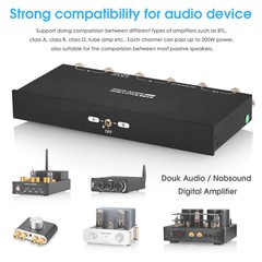Passive 2 Way Stereo Amplifier / Speaker Switcher Box HIFI Home Audio Selector