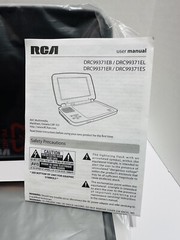 Portable DVD RCA DRC99371EB, CD and JPG Player (7″) with Bag-Excellent condition