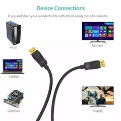 4K Display Port DP to DP Cable 60Hz 2160P 25.92Gbps HDR Audio Video Adapter PC
