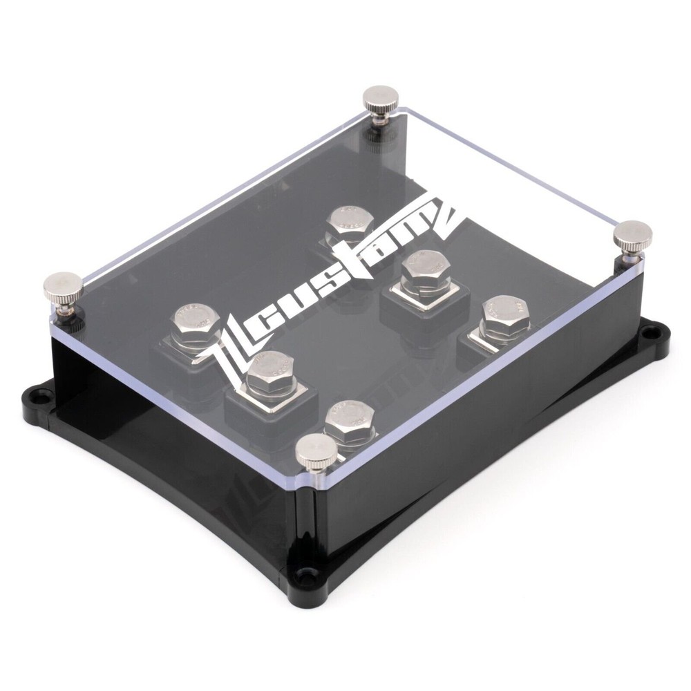 ILL Customz 3 Spot ANL Fuse Block Lug Style Heavy Duty Fused Distribution Block