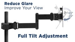 Mount-It! Universal Full Motion Steel Pole Mount with Articulating Arm and Re…