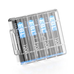 EBL AA Lithium 3000mAh AAA 1200mAh Batteries Non-rechargeable 1.5V + Case Lot