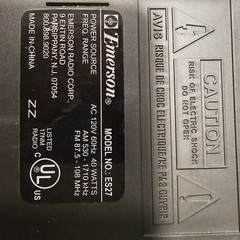 Emerson Model ES27 AM/FM/CD With Remote ☆Read Description PARTS OR REPAIR AS IS