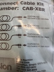 NEW Audio Precision CAB-XBR Interconnect 4 Cable kit RCA/Phono to XLR