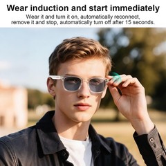 Smart Glasses for Men Women, Open Ear Audio Design, Color-Change Lenses, Supp…