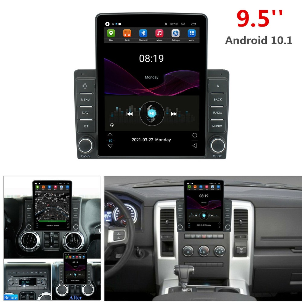 Android 10.1 Car Stereo Radio GPS Navi Player For Jeep Wrangler Unlimited Dodge