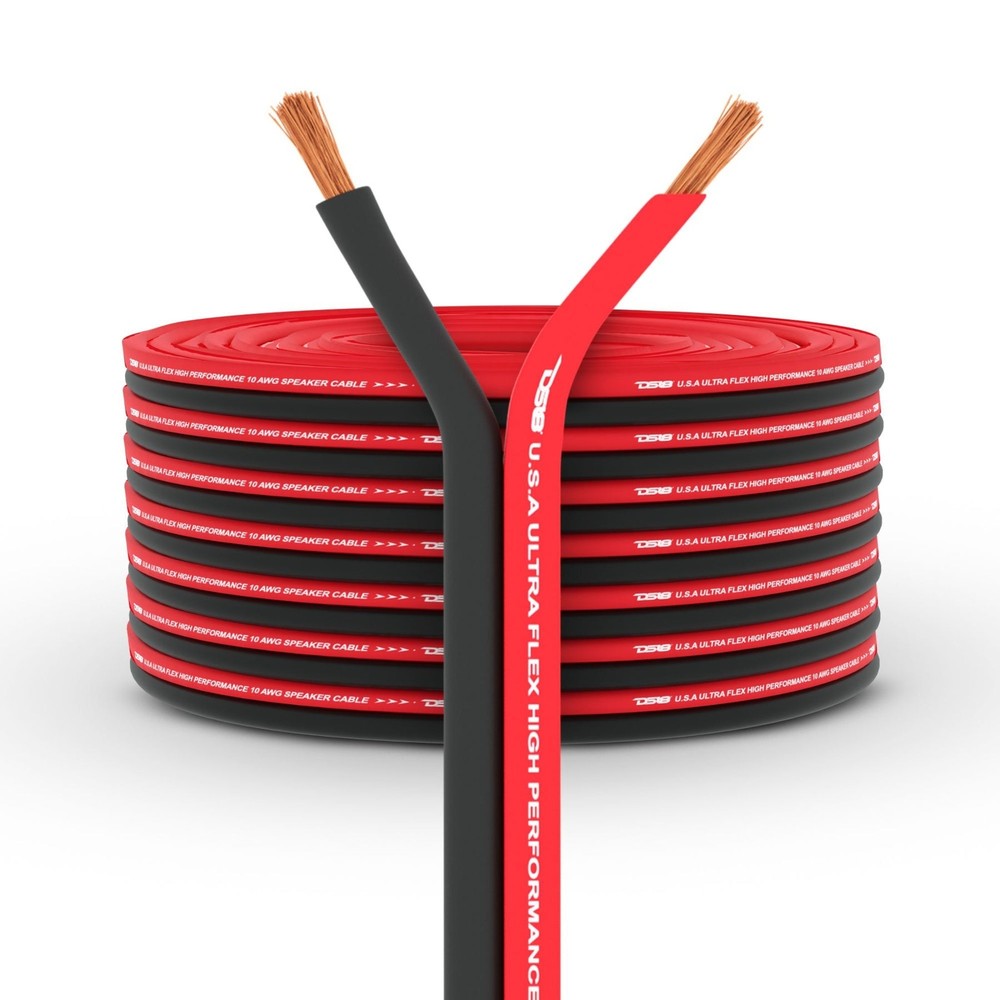 DS18 Speaker Wire SW-18GA-100RB 18-GA Ultra Flex CCA Speaker Wire 100 Ft