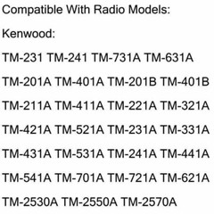 1Pcs MC-44 Car Mic Microphone For Kenwood TM-231 TM-231A TM-241 TM-331A Radio US
