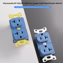 OFC Pure Copper US AC Receptacles Wall Duplex Power Distributor Outlet Socket