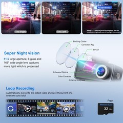 4K Mini Dash Cam Front，Front Dash Camera for Cars，WiFi Car Camera with Voice …