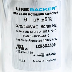 Supco Capacitor Round Run 6 uf mfd 370/440 Volts for HVAC Motors