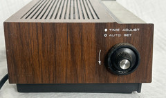 Vintage SEARS FM/AM Digital Clock Transistor Radio Wood Grain Hong Kong WORKS!