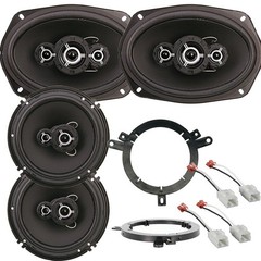 500W Front 6×9″ & 300W Rear 6.5″ Door Speakers for 2002-2018 Jeep Grand Cherokee