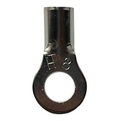 100 Piece High Temperature Non-Insulated 8 Gauge AWG 1/4 Stud Wire Ring Terminal