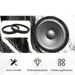2 Pairs 6.5″ Plastic 1/2″ Speaker Spacer Rings Subwoofer Custom Mounting Adapter