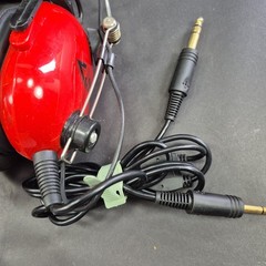 SoftComm Aviation Electronics Headset Child Size Red Volume Adjustment Tested
