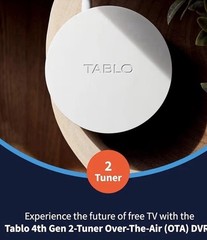 Tablo TV 4th Gen 2-Tuner Over-The-Air (OTA) DVR – Watch, Pause & Record Live TV,