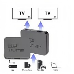 HDMI Splitter 1 In 2 Out 4K HDMI Splitter 1 To 2 Amplifier For Full HD 1080P 3D